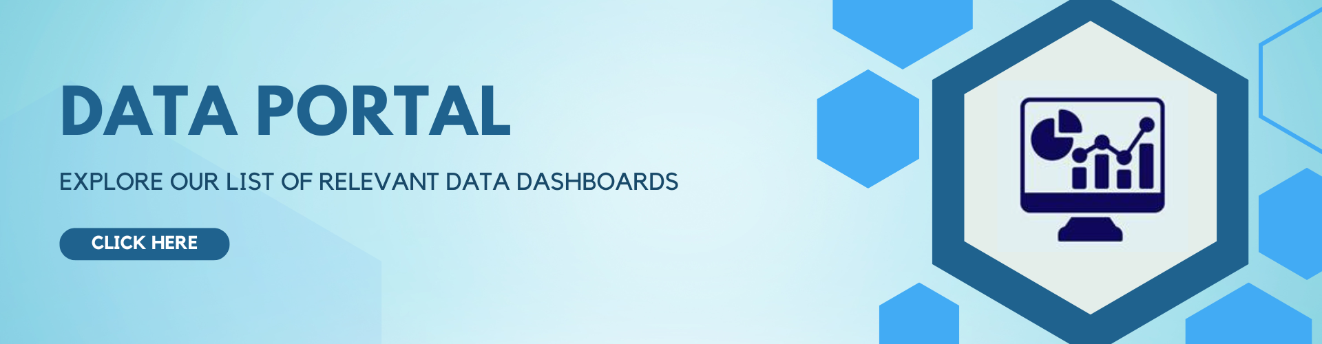Banner with the text on data portal 